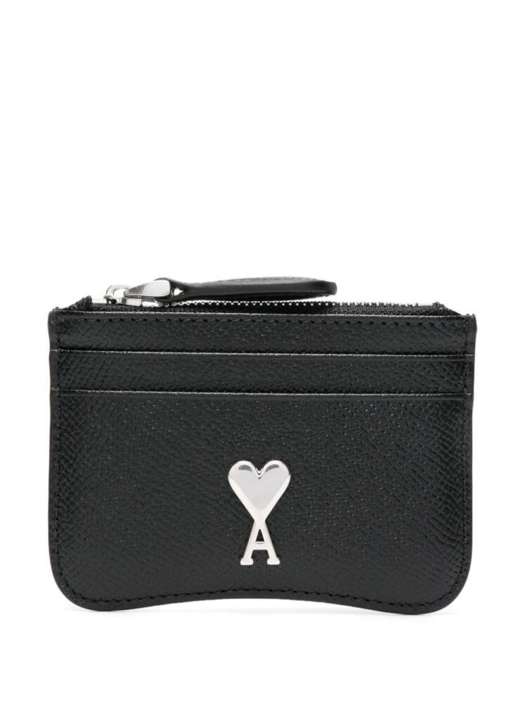 AMI Paris Ami de Coeur leather cardholder - Black Cover