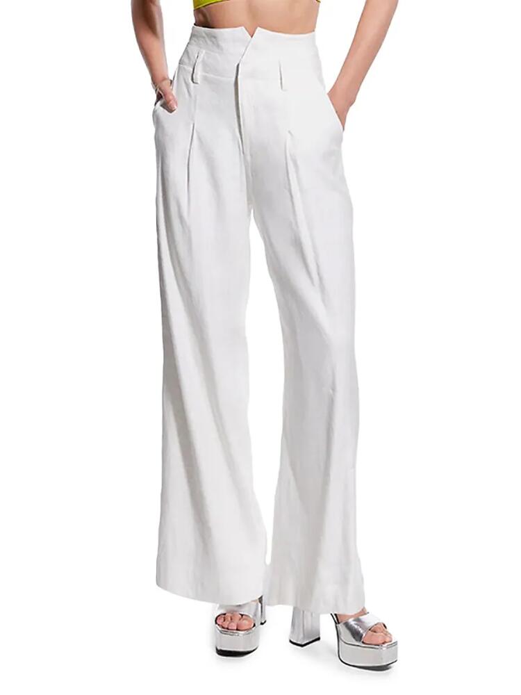 AS by DF Women's Mimi Wide Leg Trousers - White Cover