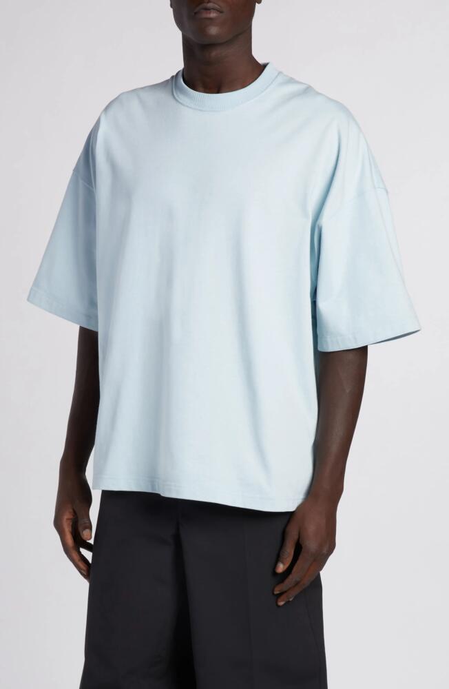 Bottega Veneta Relaxed Fit Cotton Jersey T-Shirt in River Cover