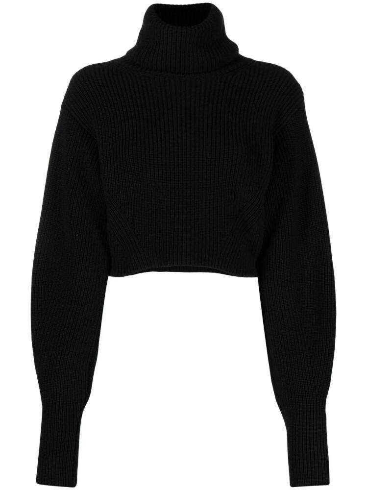 GAUGE81 Tokke merino cropped jumper - Black Cover