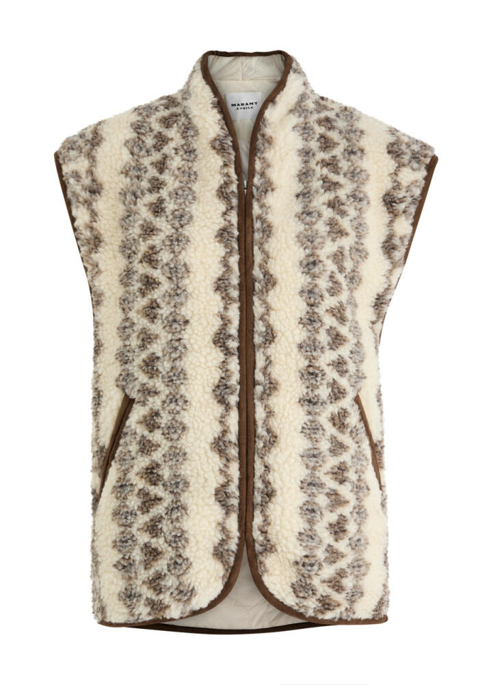 Isabel Marant étoile Maximilia Printed Faux Shearling Gilet - Brown Cover