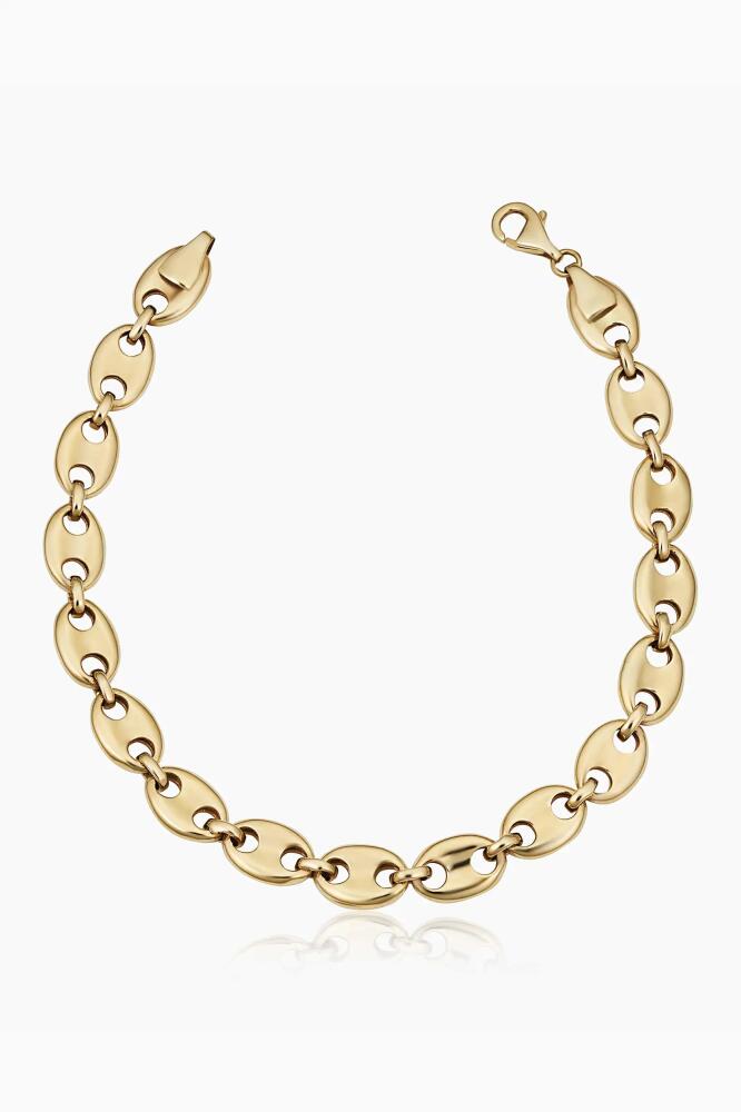 Oradina 14K Yellow Gold Majestic Mariner Link Bracelet Cover