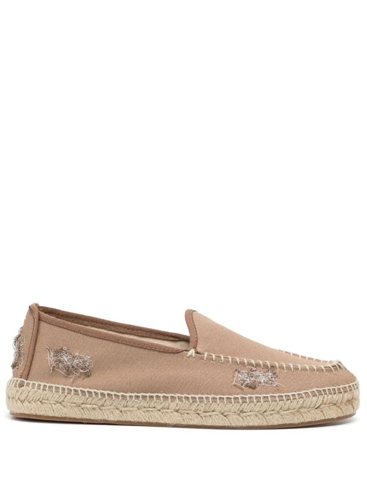 Maison Margiela embroidered canvas espadrilles - Brown Cover