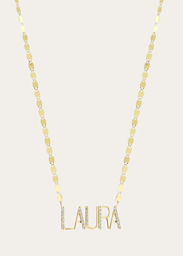 Lana Gold Personalized Five-Letter Pendant Necklace w/ Diamonds Cover