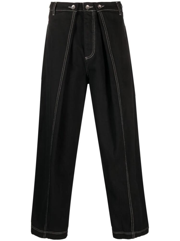 Henrik Vibskov Canned box-pleat tapered trousers - Black Cover