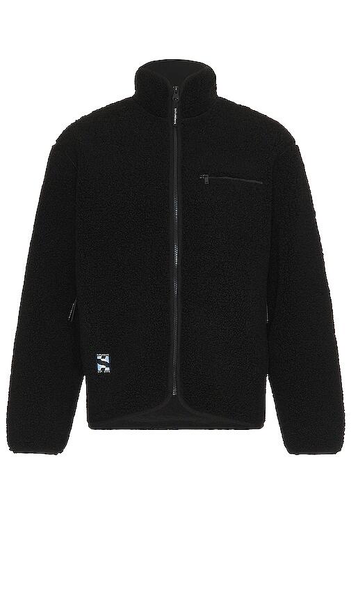 SATURDAYS NYC Spencer Polar Fleece Full Zip Jacket in Black Cover