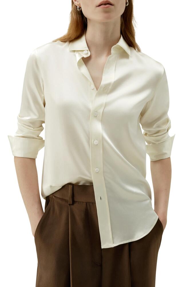 Lilysilk Tailored Button Down Silk Shirt in Lily White Cover