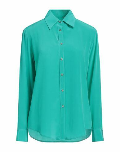 Camicettasnob Woman Shirt Green Silk Cover