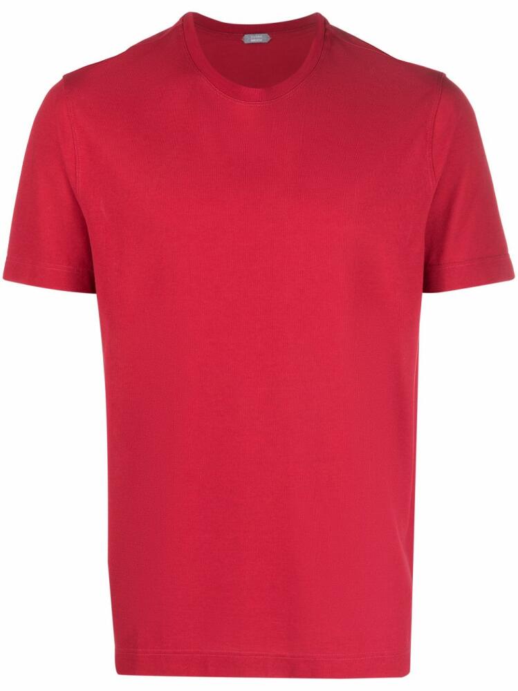 Zanone short-sleeve cotton T-shirt - Red Cover