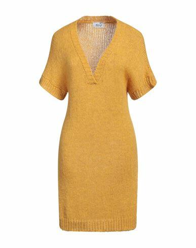 Niū Woman Sweater Ocher Acrylic, Polyamide, Alpaca wool, Viscose, Polyester Cover