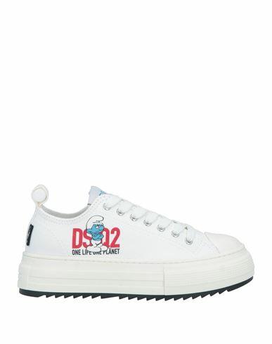 Dsquared2 Woman Sneakers White Textile fibers Cover