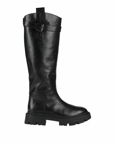 Ash Woman Boot Black Leather Cover