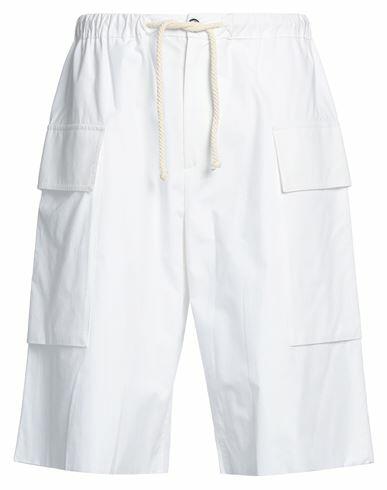 Jil Sander Man Shorts & Bermuda Shorts White Cotton Cover