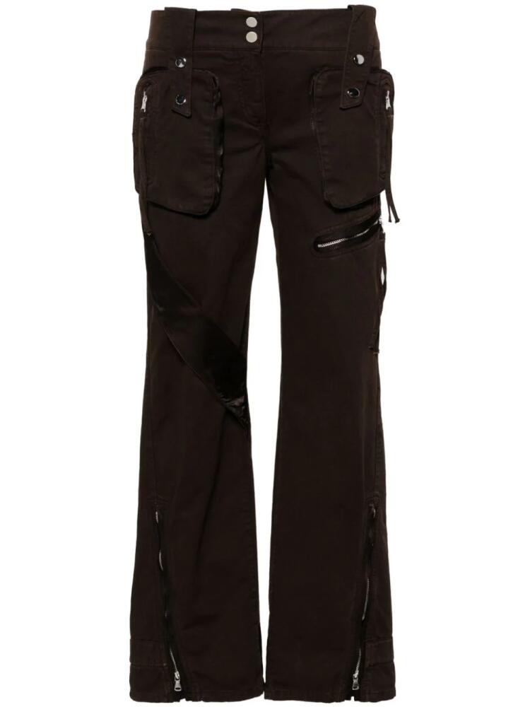 Blumarine twill cotton trousers - Brown Cover