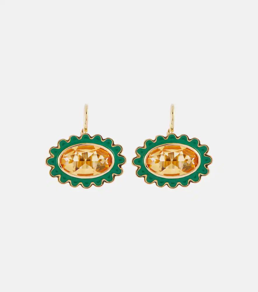 Aliita Margarita 18kt gold earrings with citrine and enamel Cover