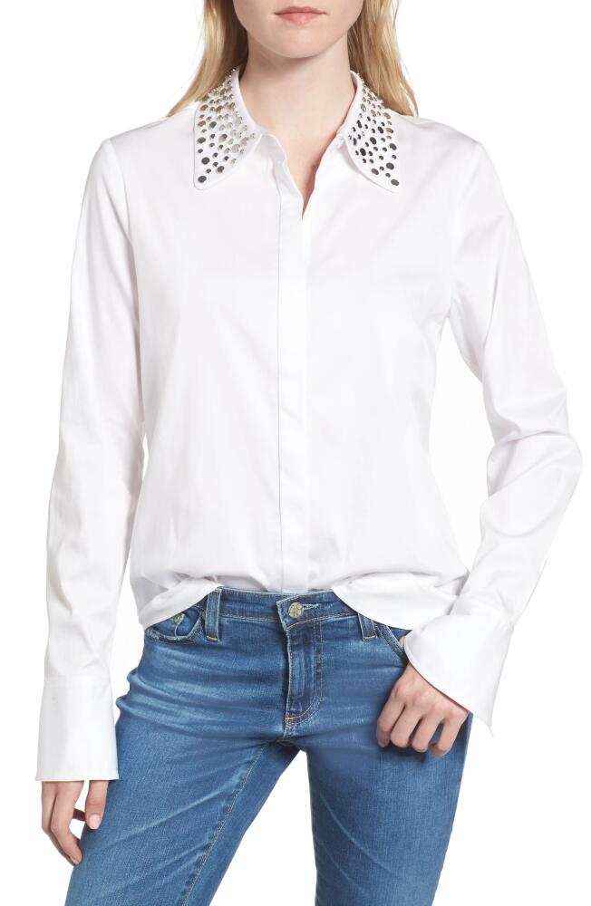 AG Camilla Studded Shirt in True White Cover