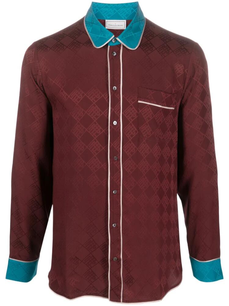 Pierre-Louis Mascia jacquard silk shirt - Red Cover