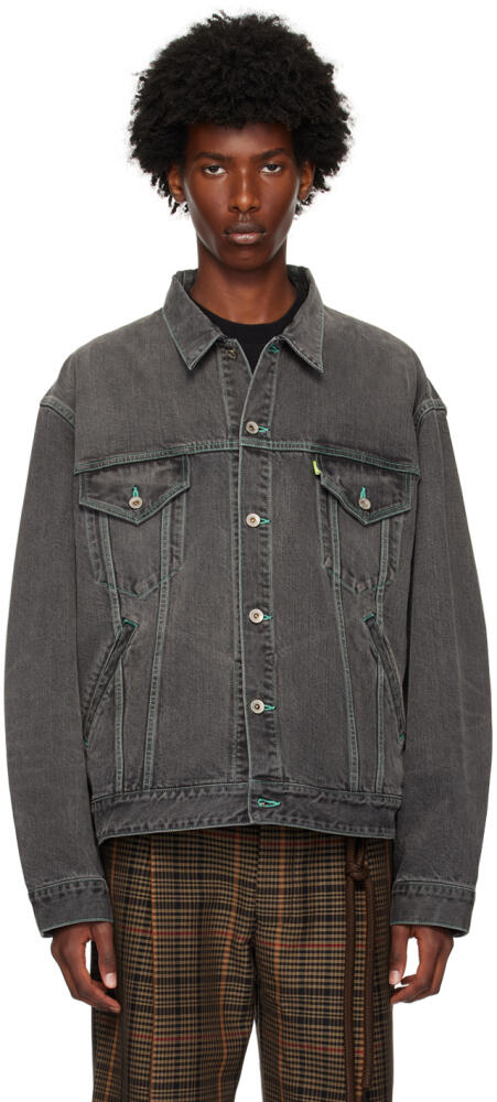 doublet Black Care Denim Jacket Cover