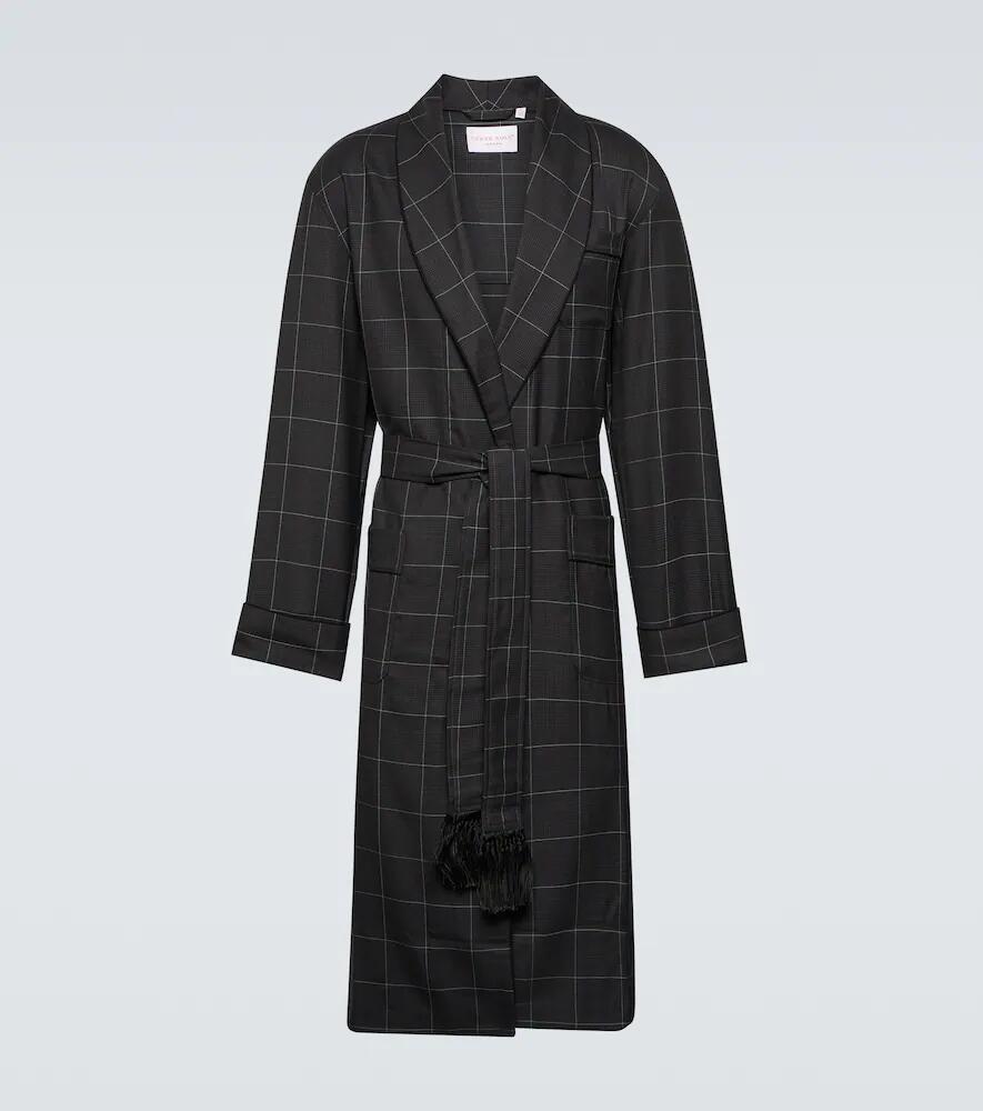 Derek Rose York 45 checked wool robe Cover