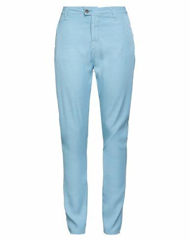 Cycle Woman Pants Sky blue Viscose Cover