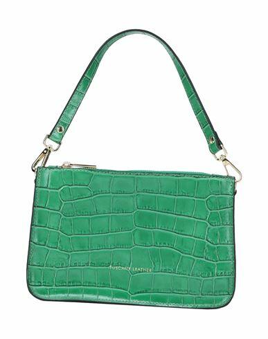 Tuscany Leather Cassandra Pochette Woman Handbag Green Soft Leather Cover