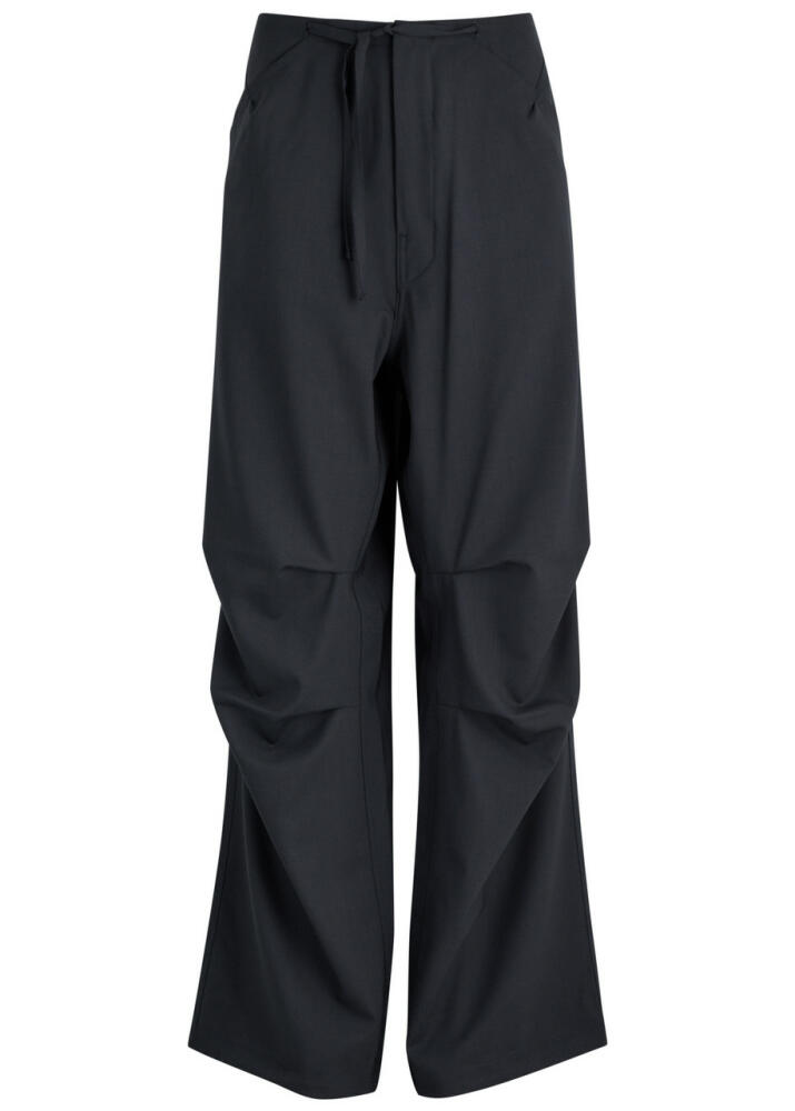 Darkpark Daisy Wide-leg Wool Trousers - Dark Blue Cover