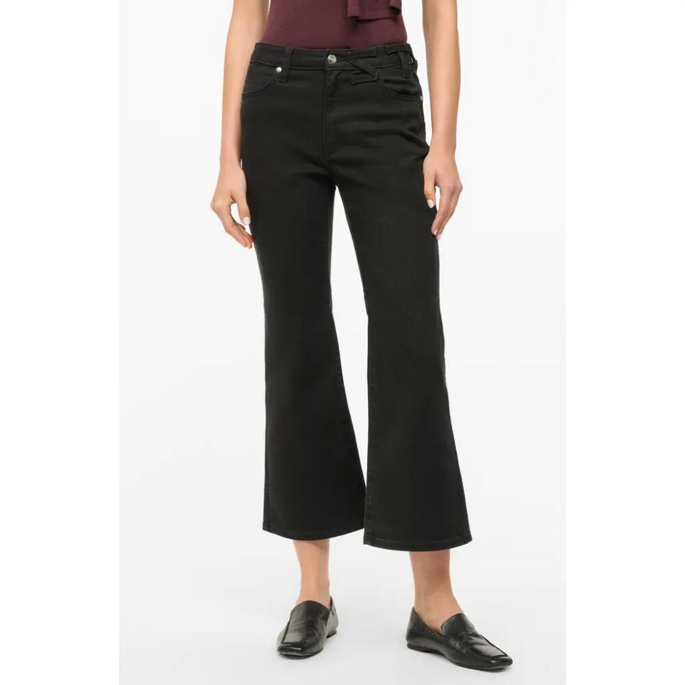 STAUD + Wrangler The Crop Bootcut Jeans in Black Cover