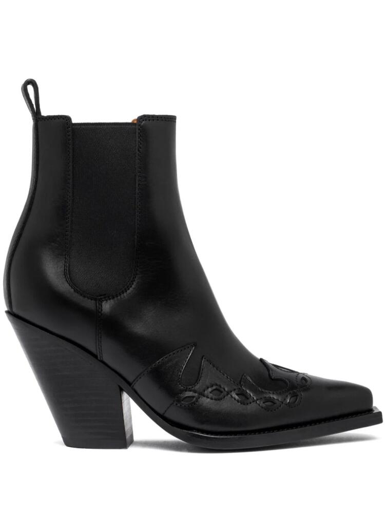 Buttero 90mm leather boots - Black Cover