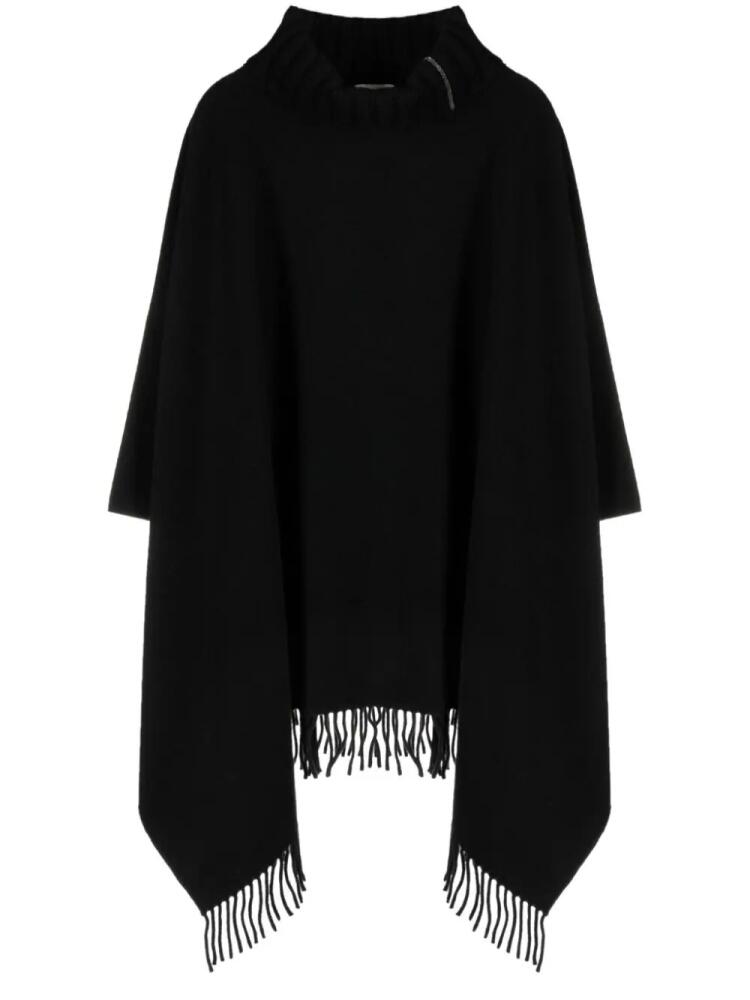 Fabiana Filippi high-neck knitted cape - Black Cover