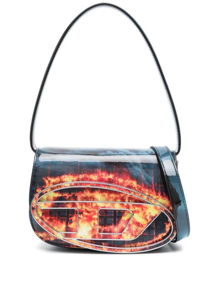 Diesel DIESEL 1DR POLY FLAME PRINT SHOULDER BAG - Blue Cover