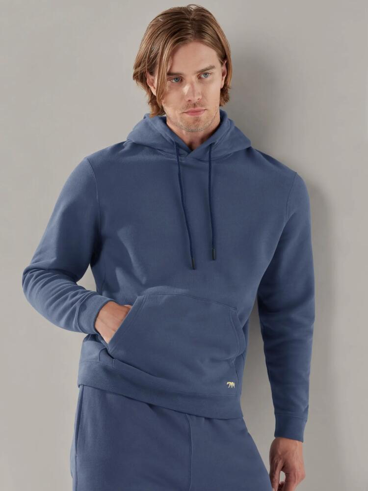 Robert Talbott Chandler French Terry Hoodie in Indigo Blue Cover