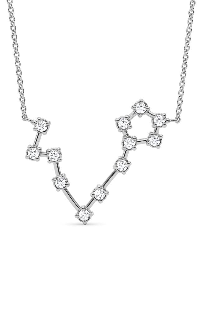 HauteCarat Lab Created Diamond Constellation Pendant Necklace in 18K White Gold Cover