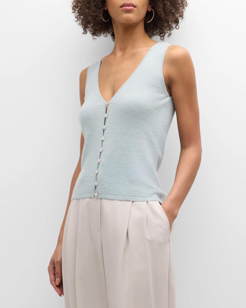 Naadam Cashmere Button-Down Sleeveless Top Cover