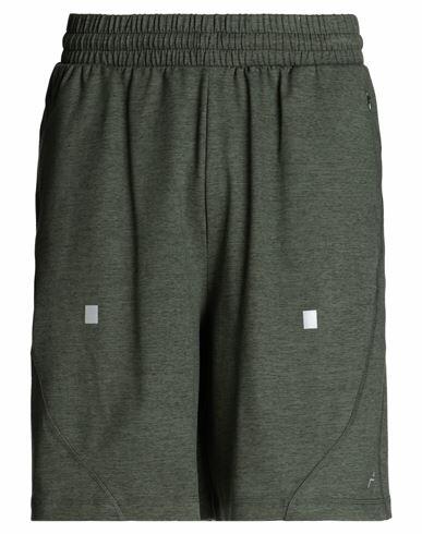 A-cold-wall* Man Shorts & Bermuda Shorts Dark green Polyester, Elastane Cover