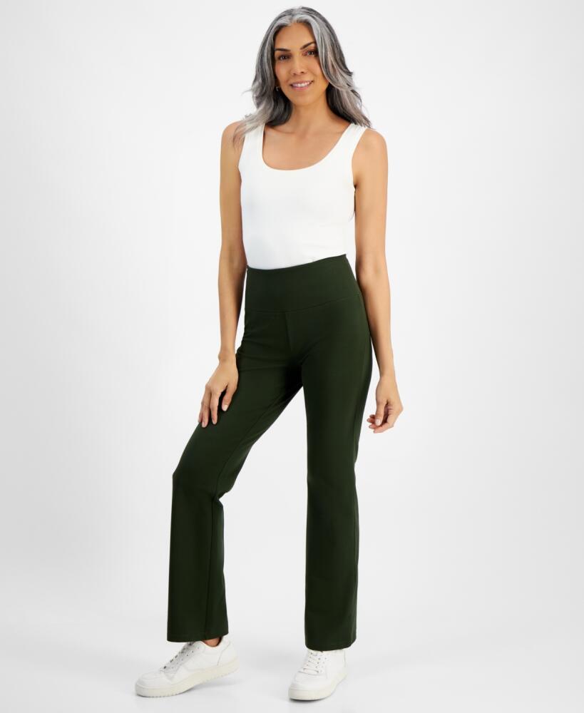 Style & Co Women's High-Rise Bootcut Leggings, Created for Macy's - Ultra Olive Cover