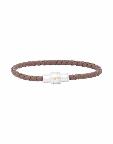 Montblanc Man Bracelet Brown Soft Leather, Steel Cover