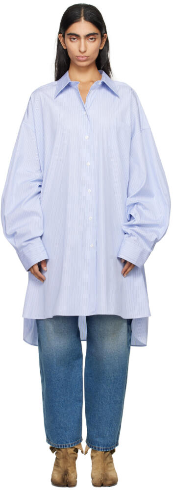 Maison Margiela Blue Pinstripe Shirt Cover