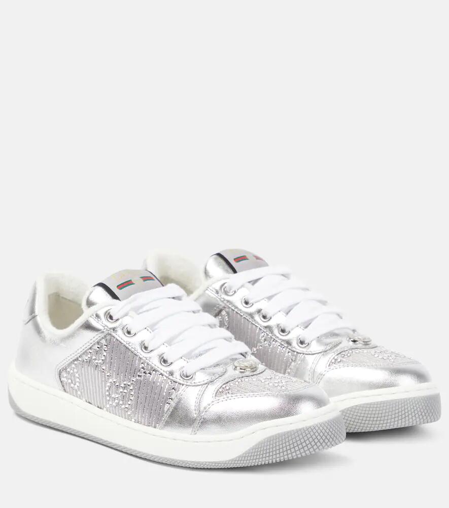 Gucci Screener GG metallic leather sneakers Cover