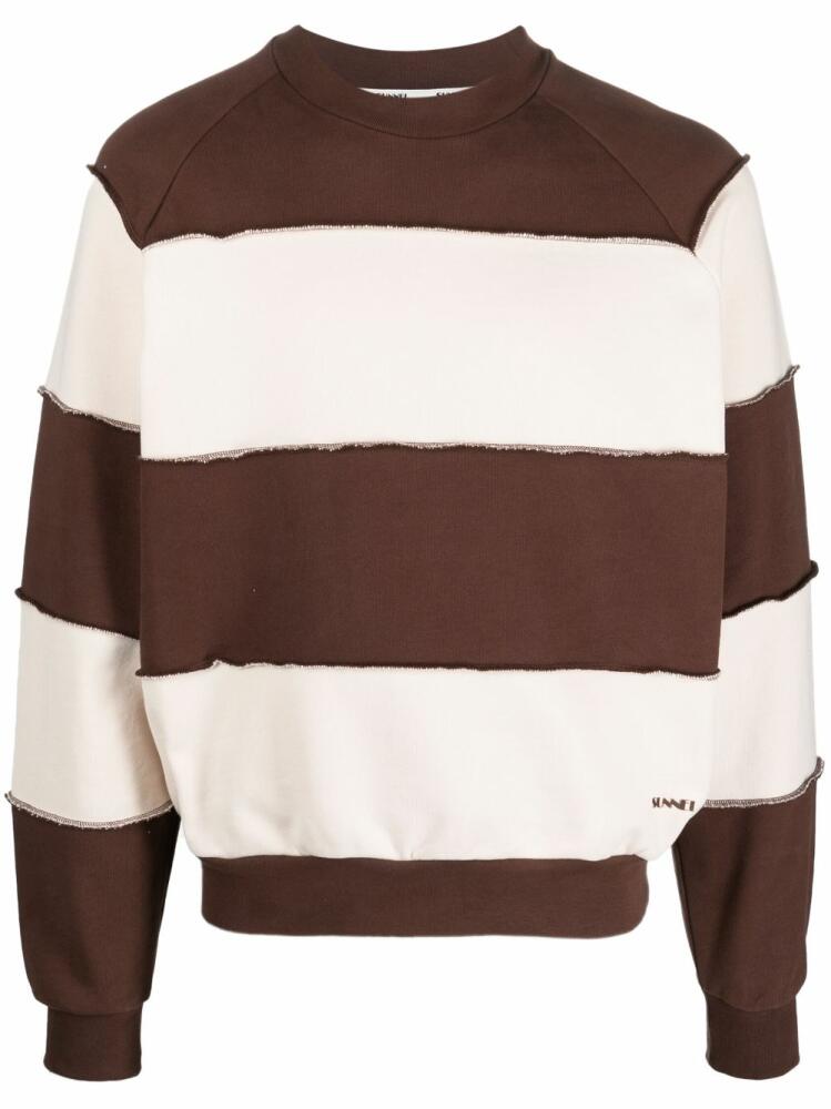 Sunnei logo-print cotton sweatshirt - Brown Cover