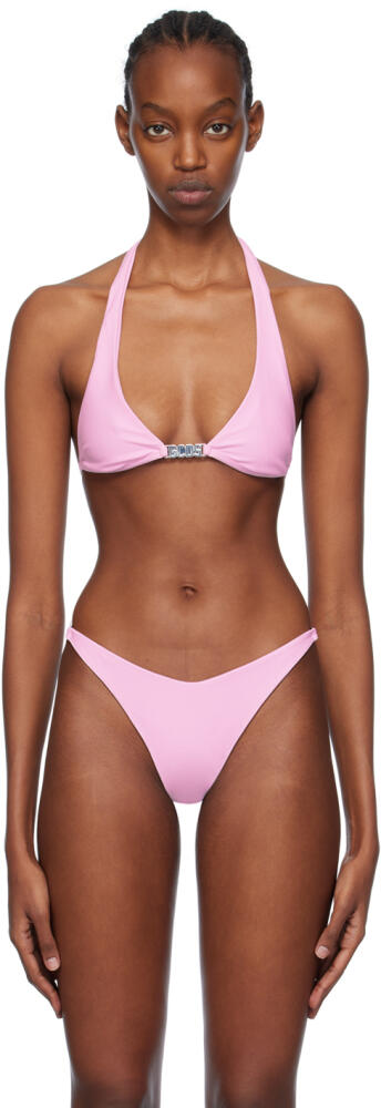 GCDS Pink Hardware Bikini Top Cover