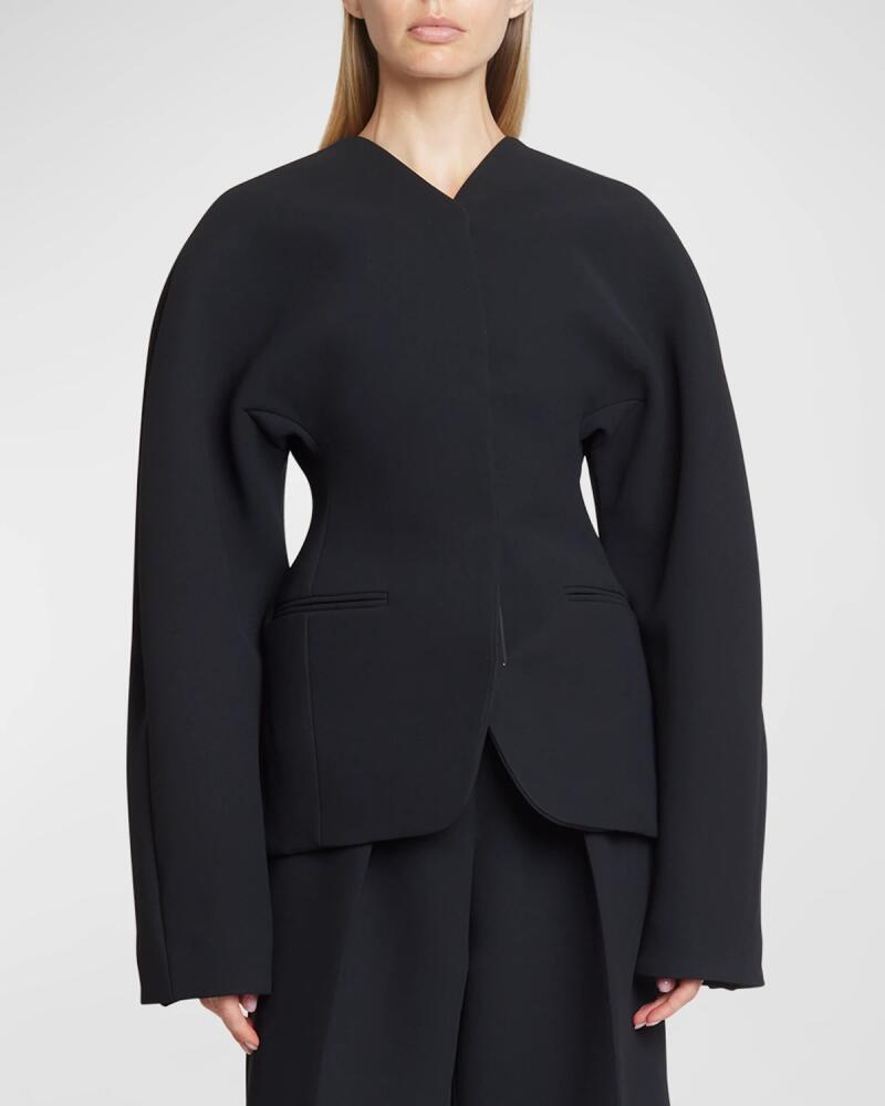 Jacquemus La Veste Ovalo Tailored Overcoat Cover