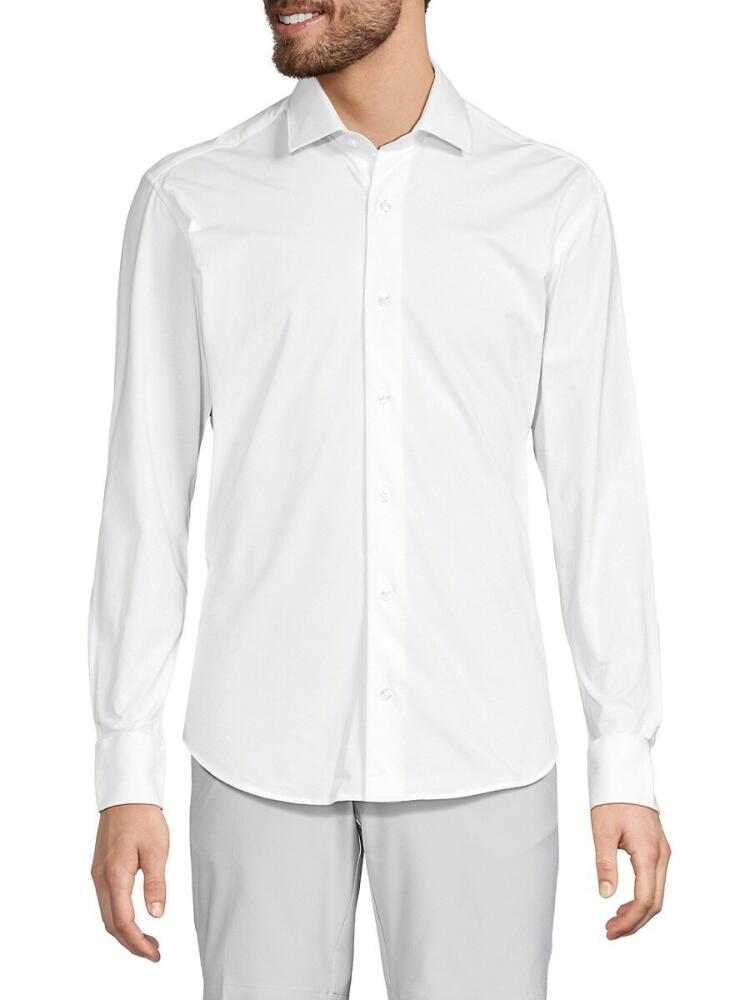 Bertigo Men's Solid Shirt - White Cover