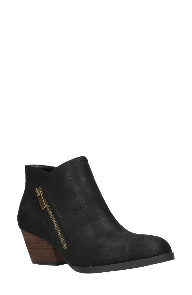 Bella Vita Bobbie Bootie in Black Faux Leather Cover