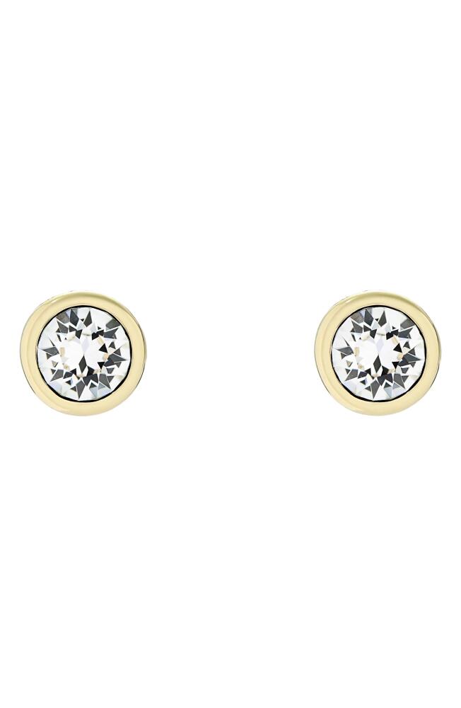 Ted Baker London Sinaa Crystal Stud Earrings in Gold Tone Clear Crystal Cover