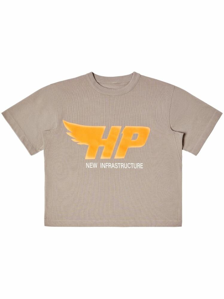 Heron Preston logo-print cotton T-shirt - Grey Cover