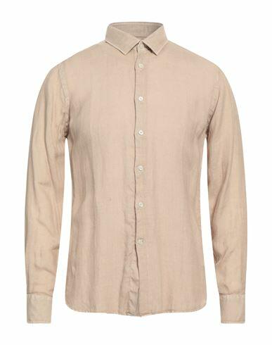 Lab. Pal Zileri Man Shirt Beige Size 15 ¾ Linen Cover