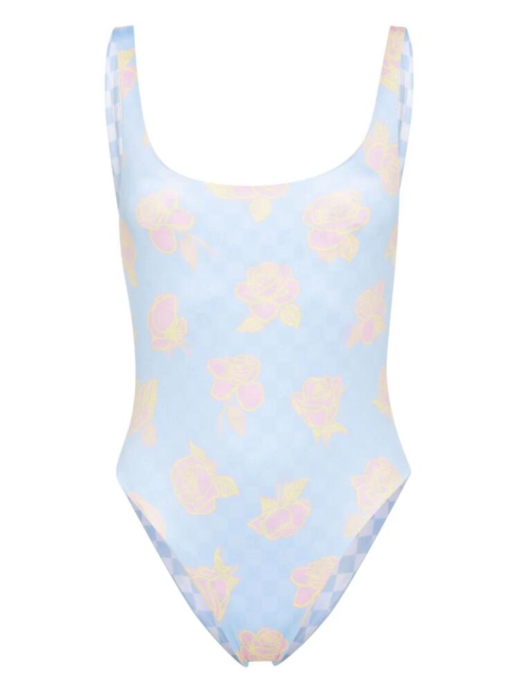 Versace reversible scoop-back swimsuit - Blue Cover