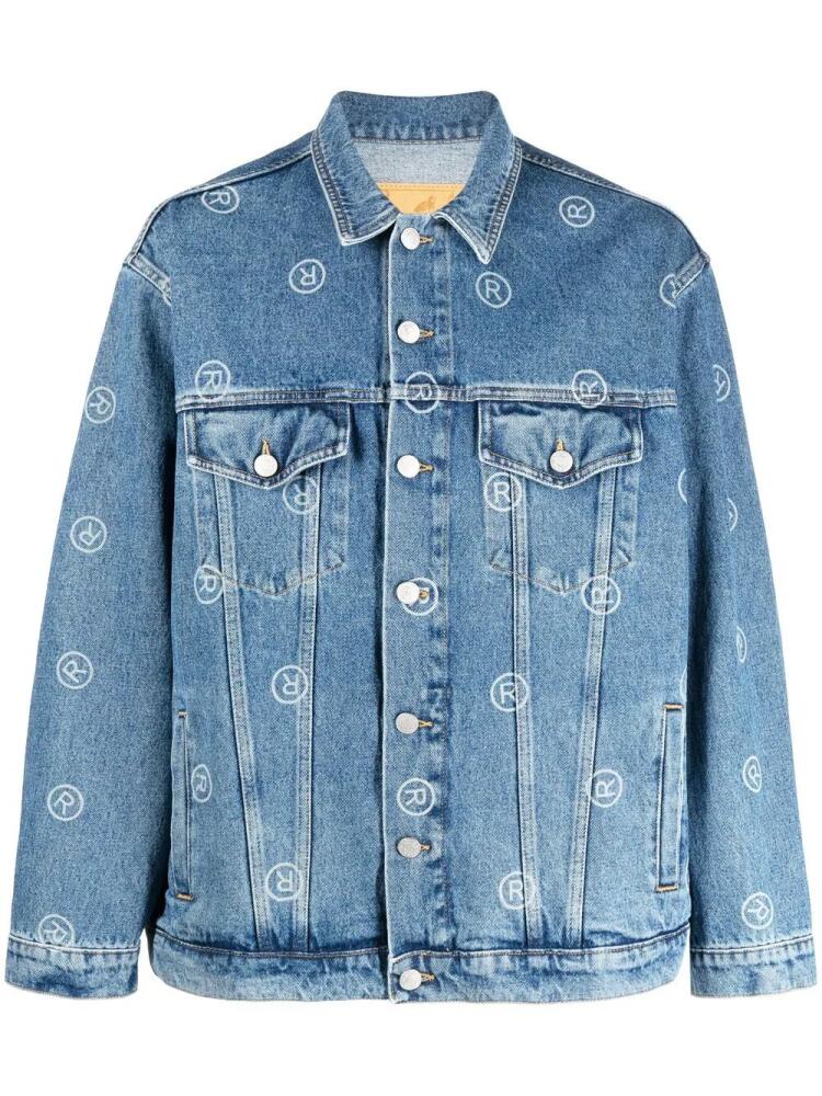 Martine Rose motif-print denim jacket - Blue Cover