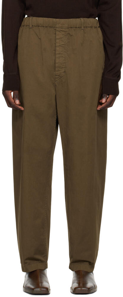 LEMAIRE Brown Relaxed Trousers Cover