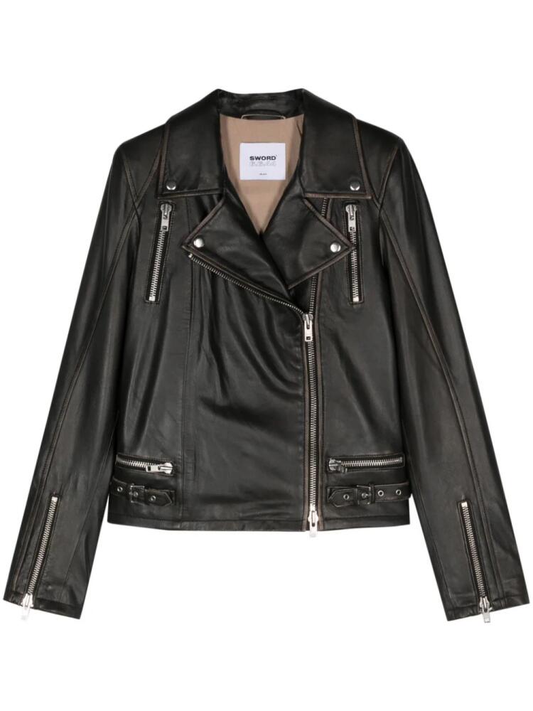 S.W.O.R.D 6.6.44 leather biker jacket - Brown Cover